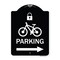 Signmission Parking W/ Lock Cycle & Right Arrow Heavy-Gauge Aluminum Sign, 24" x 18", BW-1824-23473 A-DES-BW-1824-23473 - alternate 1